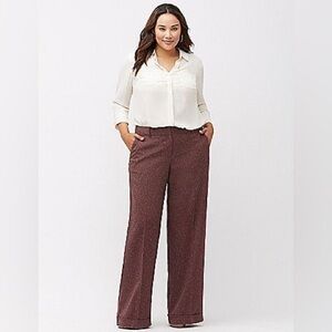 NWT Lane Bryant Size 26 The Lena Wide Leg Tweed Trouser Pants